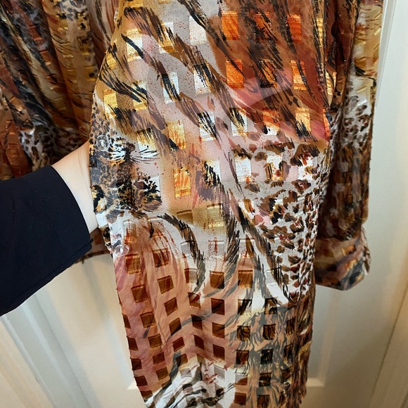 Vintage Semi-Sheer Animal Print Blouse - Picture 6 of 7